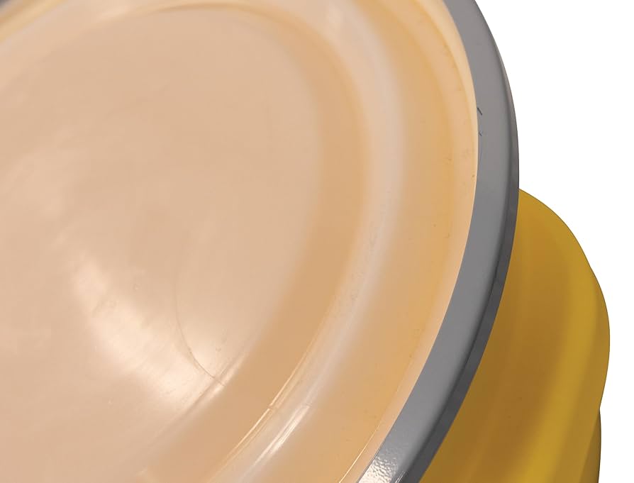 Eagle 1654 Yellow Blow-Molded HDPE Salvage Drum with Metal